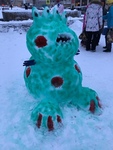 Победители фестиваля снежных скульптур "Мой космический герой"